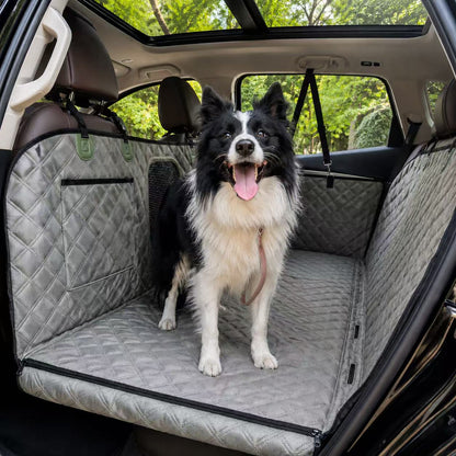 Hard Bottom Dog Car Seat Cover - 1680D Heavy Duty Waterproof Pet Hammock
