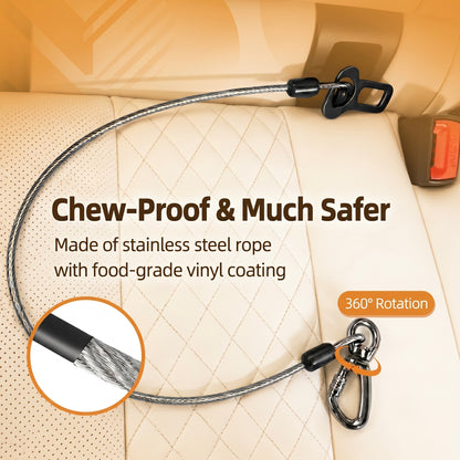 KAVRIONA Chew-Proof ISOFIX Dog Seat Belt