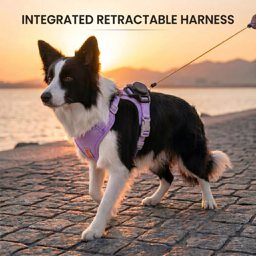 KAVRIONA Pro 2-in-1 Auto-Retract Leash Dog Harness