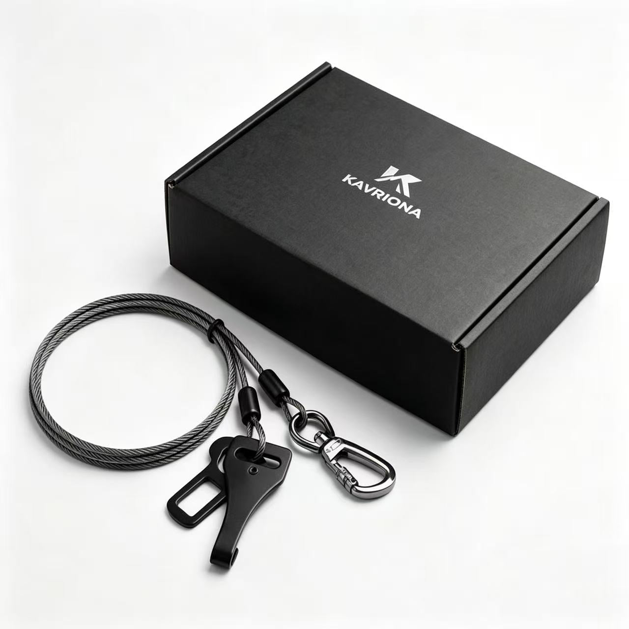 KAVRIONA Chew-Proof ISOFIX Dog Seat Belt