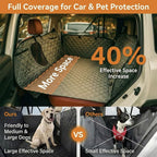Hard Bottom Dog Car Seat Cover - 1680D Heavy Duty Waterproof Pet Hammock