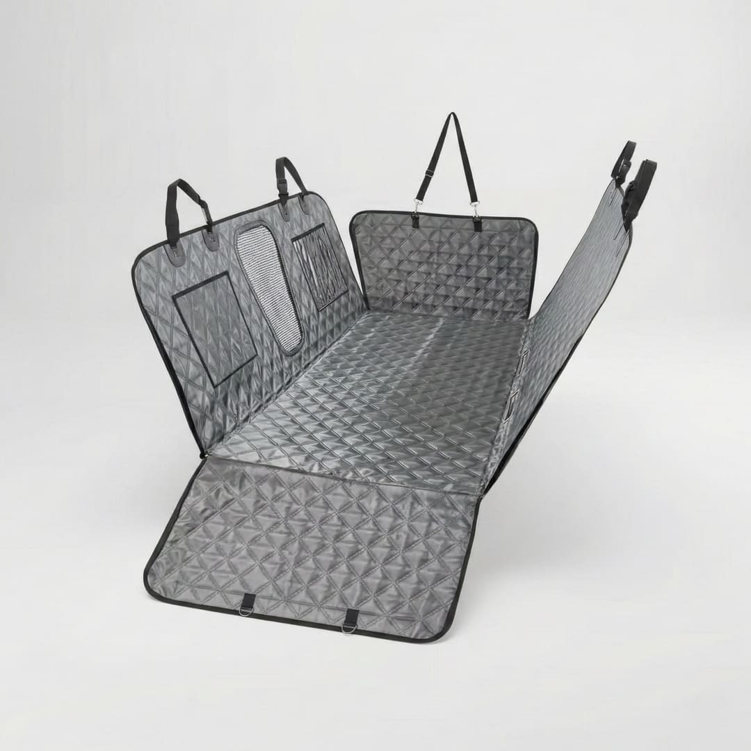 Hard Bottom Dog Car Seat Cover - 1680D Heavy Duty Waterproof Pet Hammock