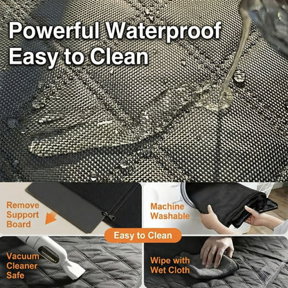Hard Bottom Dog Car Seat Cover - 1680D Heavy Duty Waterproof Pet Hammock