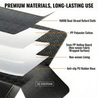 Hard Bottom Dog Car Seat Cover - 1680D Heavy Duty Waterproof Pet Hammock