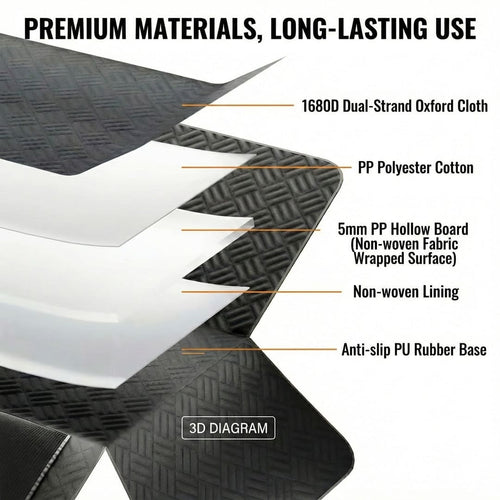 Hard Bottom Dog Car Seat Cover - 1680D Heavy Duty Waterproof Pet Hammock