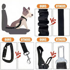 Heavy Duty ISOFIX/LATCH Dog Seat Belt - Anti-Shock Bungee & 360° Swivel (Universal Fit)