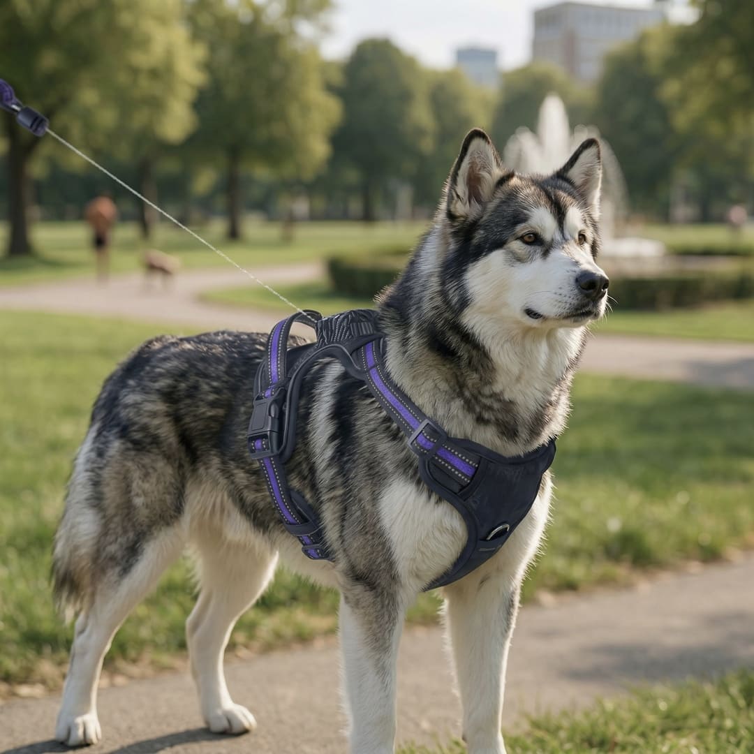KAVRIONA 2-in-1 No-Pull Dog Harness with Built-In Retractable Leash