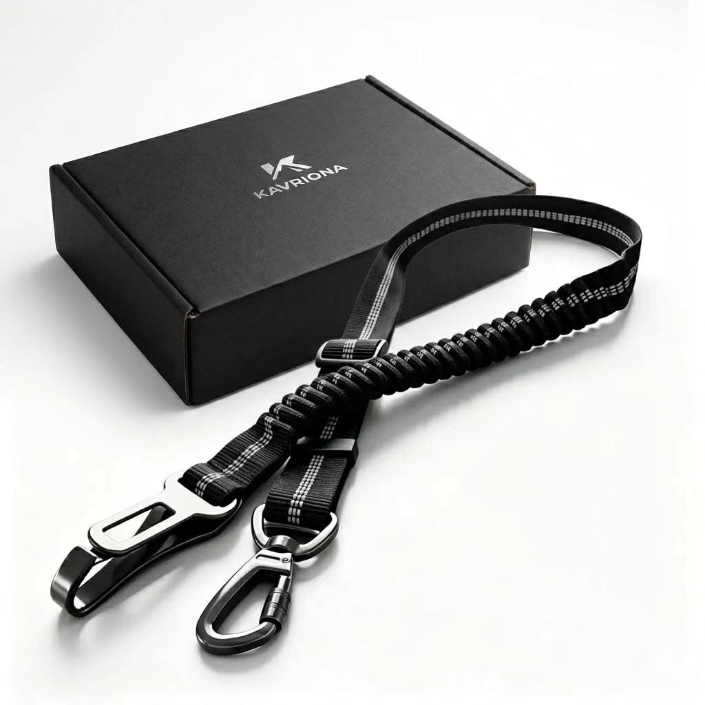 KAVRIONA Safe-Ride Bungee Dog Seat Belt