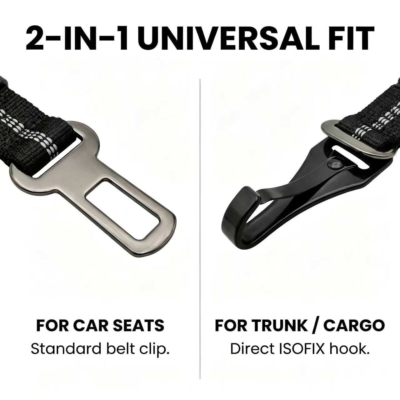 KAVRIONA Heavy Duty Bungee Dog Seat Belt