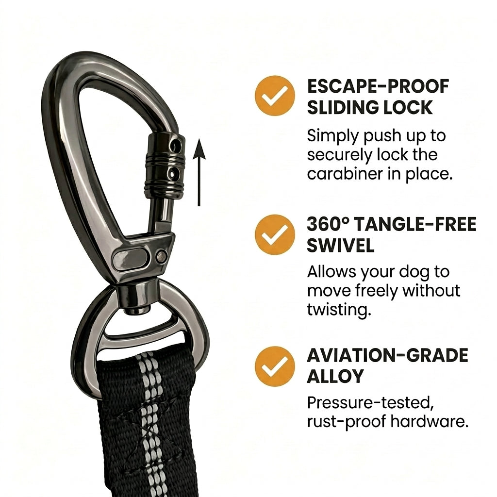 KAVRIONA Heavy Duty Bungee Dog Seat Belt