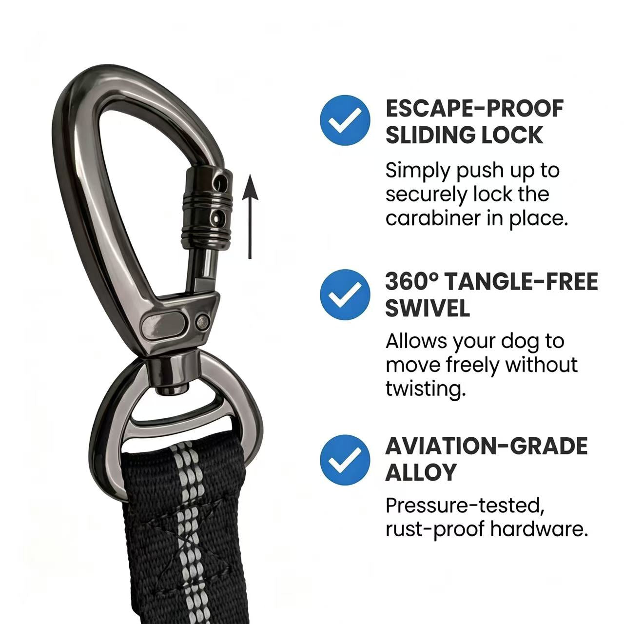 KAVRIONA Safe-Ride Bungee Dog Seat Belt