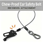 KAVRIONA Chew-Proof ISOFIX Dog Seat Belt
