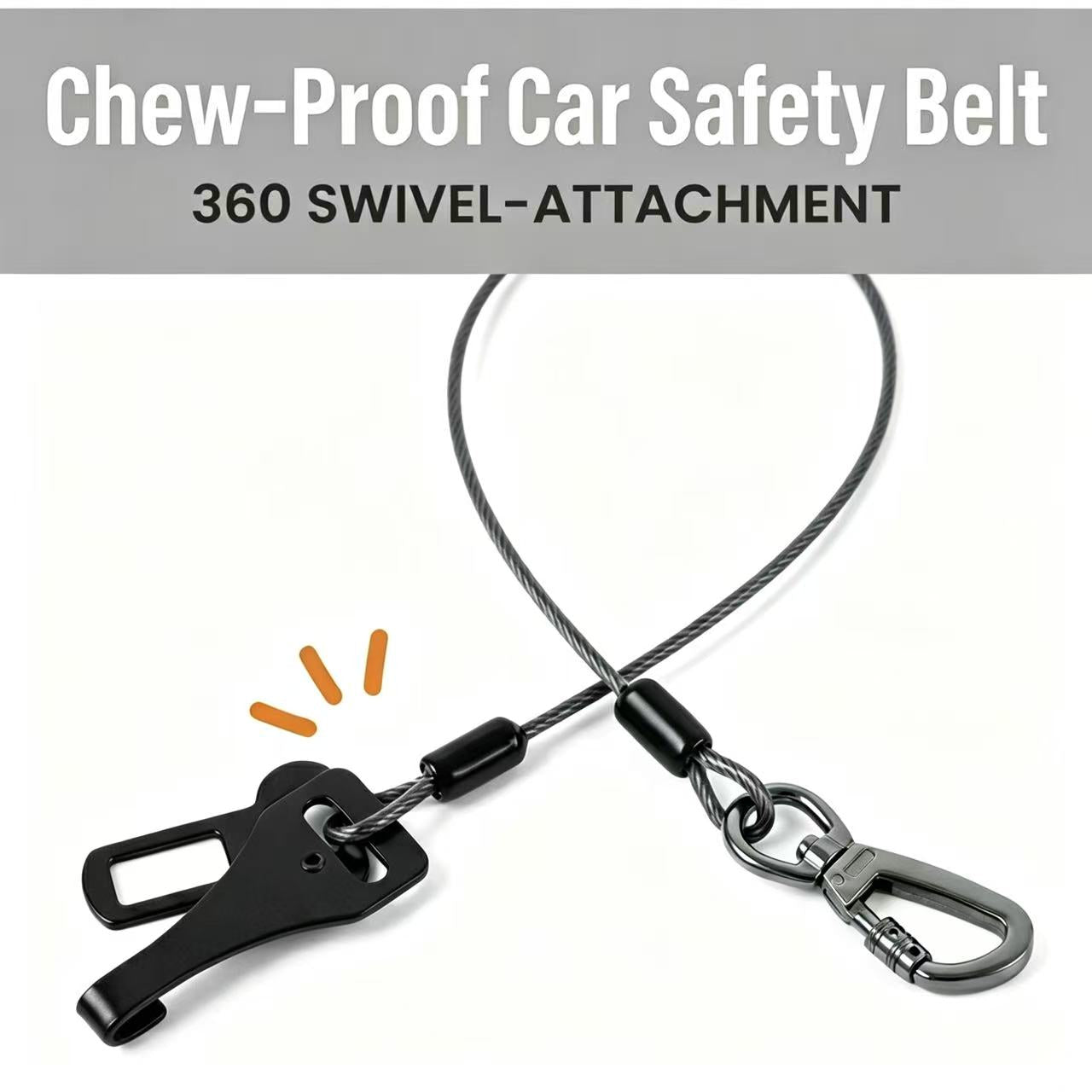 KAVRIONA Chew-Proof ISOFIX Dog Seat Belt